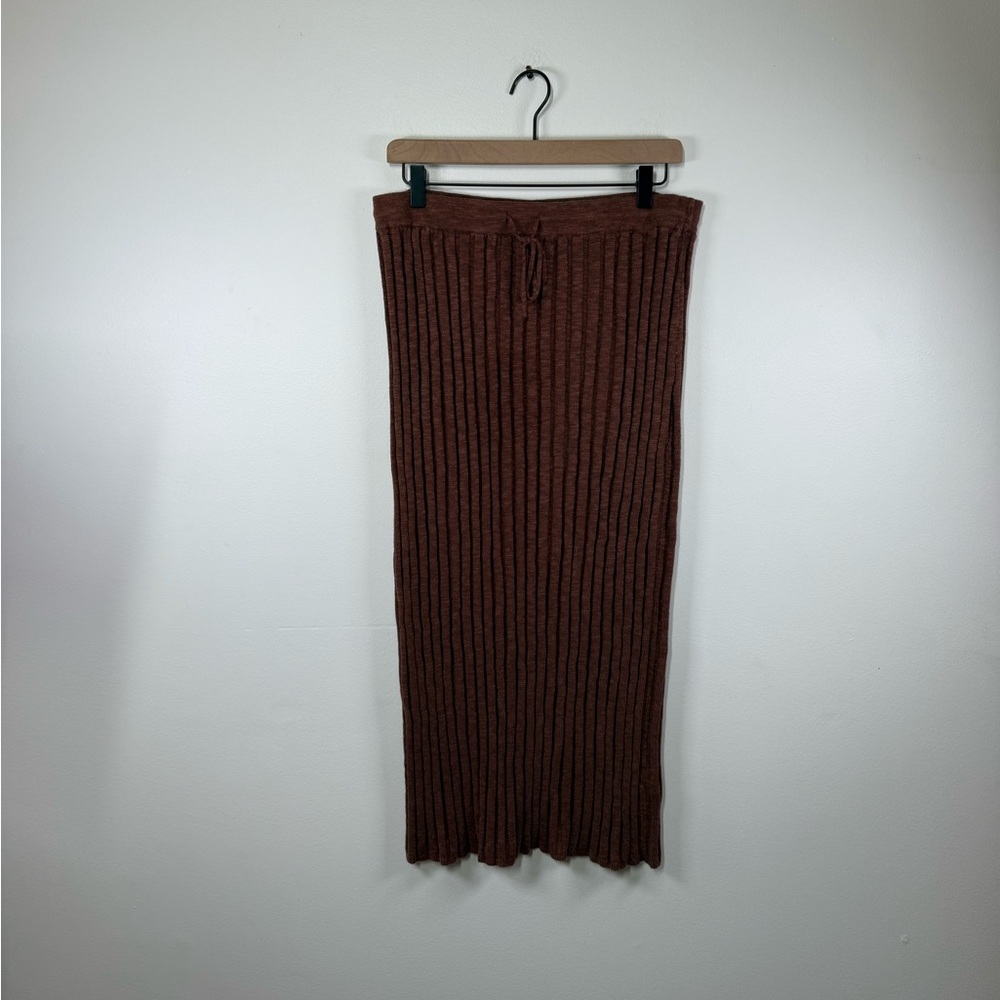 Free People Veda Sweater Skirt & Vest Set Chocolate Brown - Picture 5 of 10